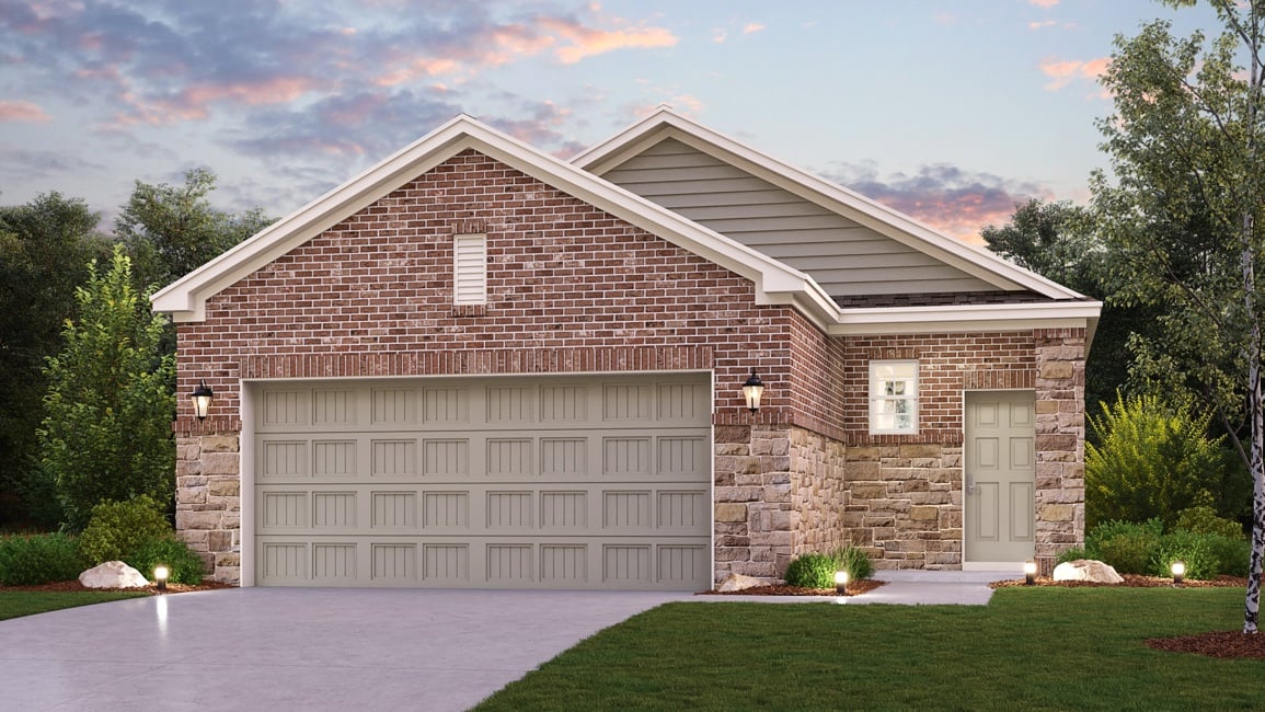 A house with a driveway.