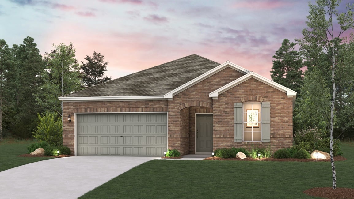 A house with a garage.