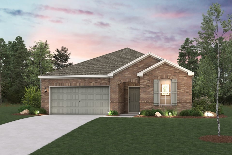 A house with a garage.