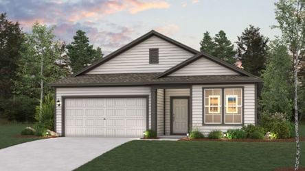A house with a garage with American Gothic House in the background.