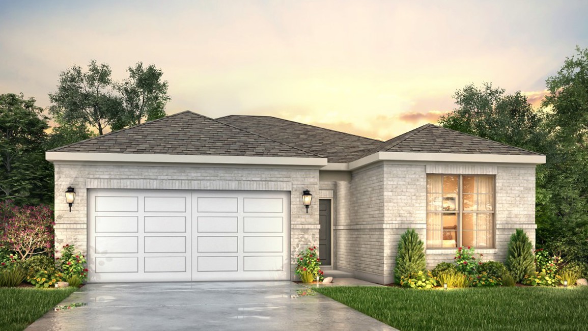 A house with a garage.
