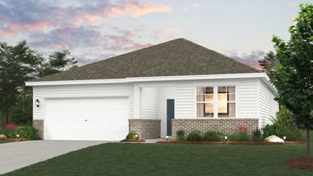 A house with a garage.