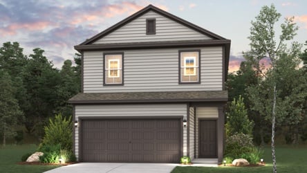 A house with a garage.