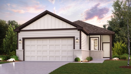 A house with a garage.