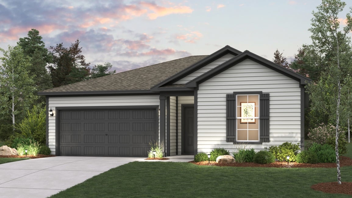 A house with a garage.