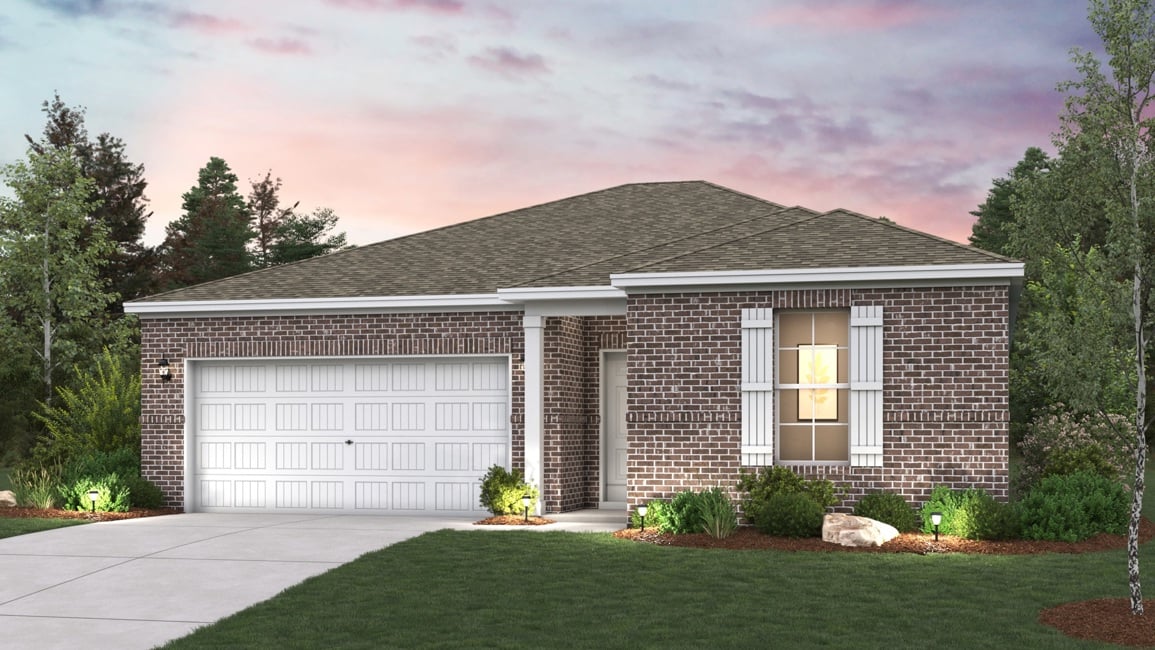 A house with a garage.