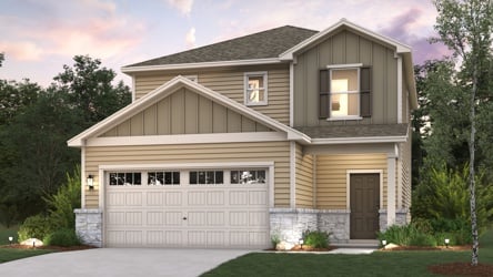 A house with a garage.