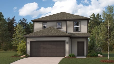 A house with a garage.