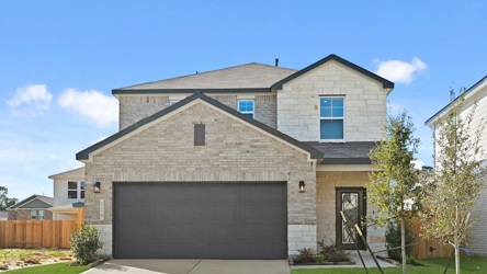 A house with a garage.