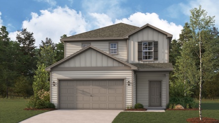 A house with a garage.