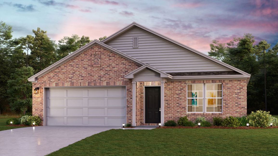 A house with a garage.