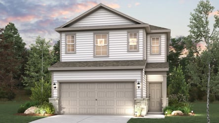 A house with a garage.