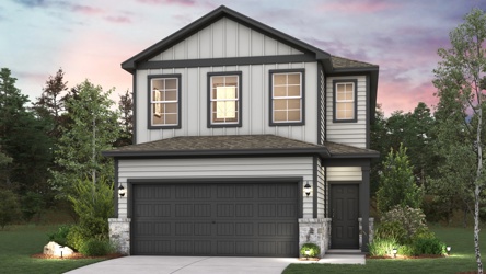 A house with a garage.