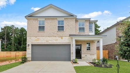A house with a garage.