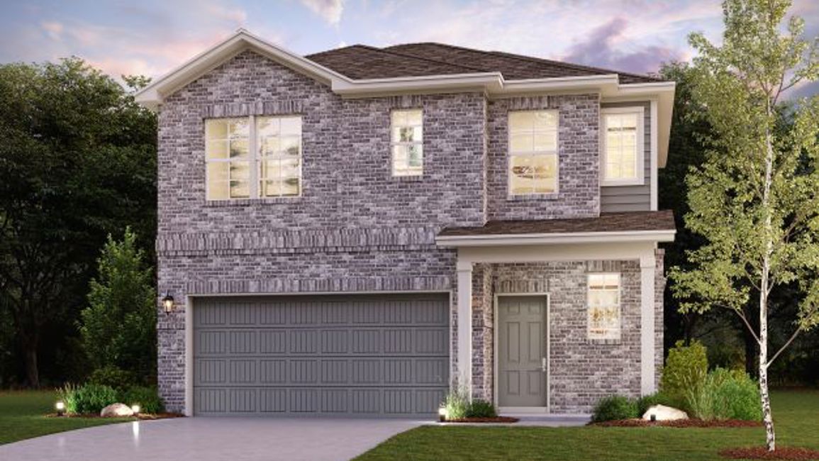 A house with a garage.