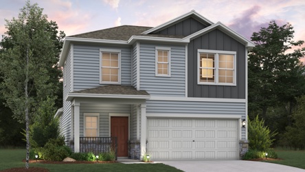 A house with a garage.