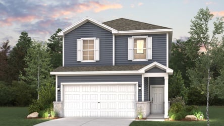 A house with a garage.