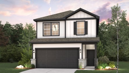 A house with a garage.