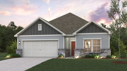 A house with a garage.