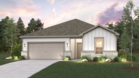 A house with a garage.