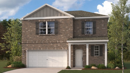 A house with a garage.