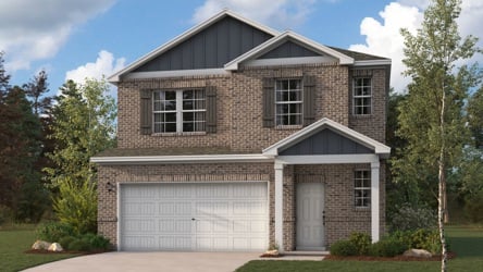 A house with a garage.