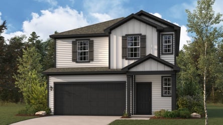 A house with a garage.