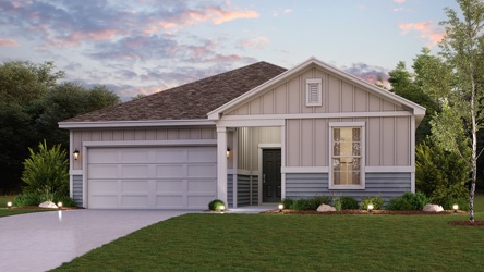 A house with a lawn.