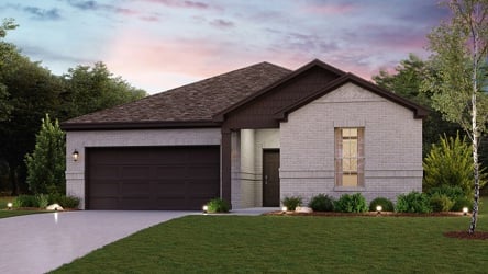 A house with a lawn.