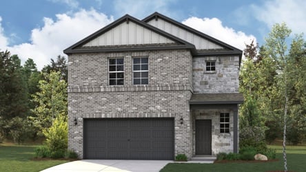 A house with a garage.