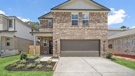 A house with a garage.