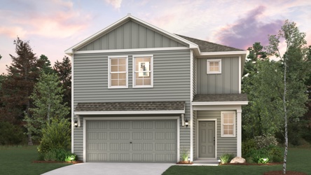 A house with a garage.