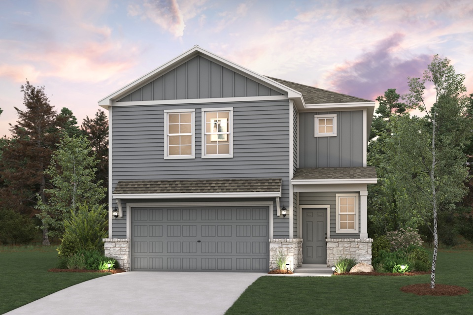 A house with a garage.