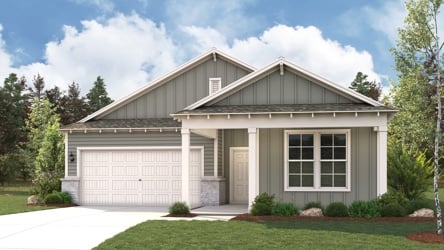 A house with a garage.
