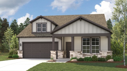 A house with a garage.