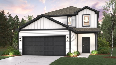 A house with a garage.