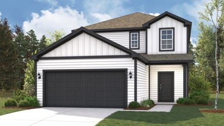 A house with a garage.