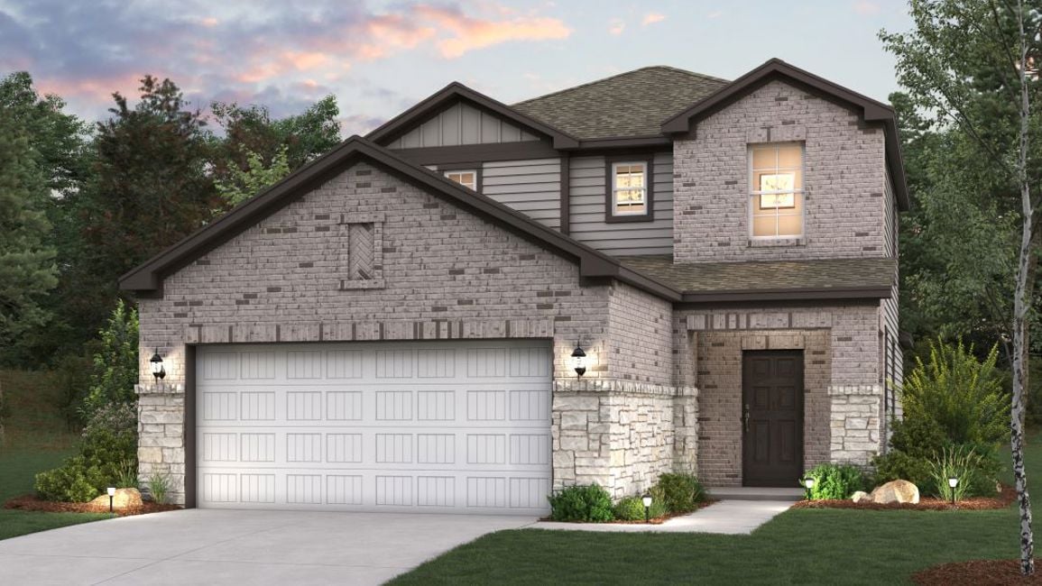 A house with a garage.