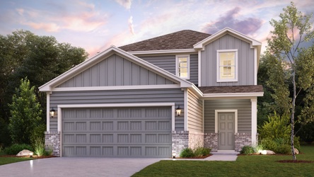 A house with a garage.