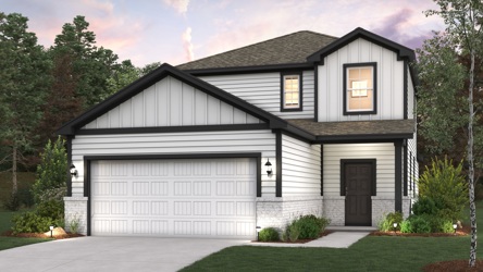 A house with a garage.