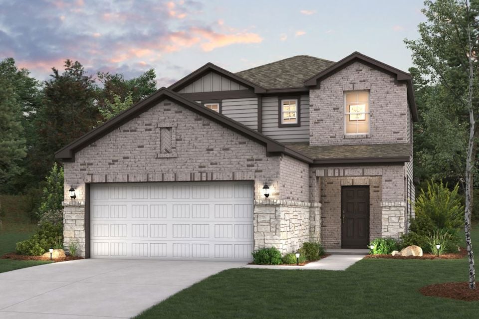 A house with a garage.