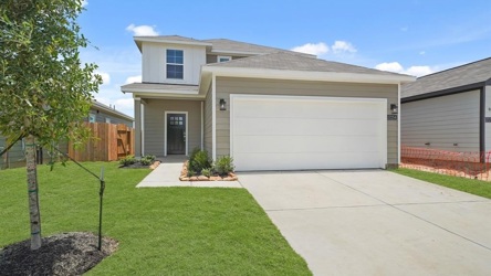 A house with a garage.