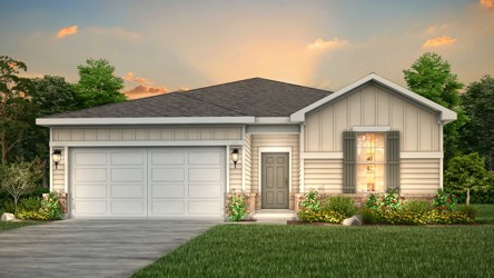 A house with a garage.