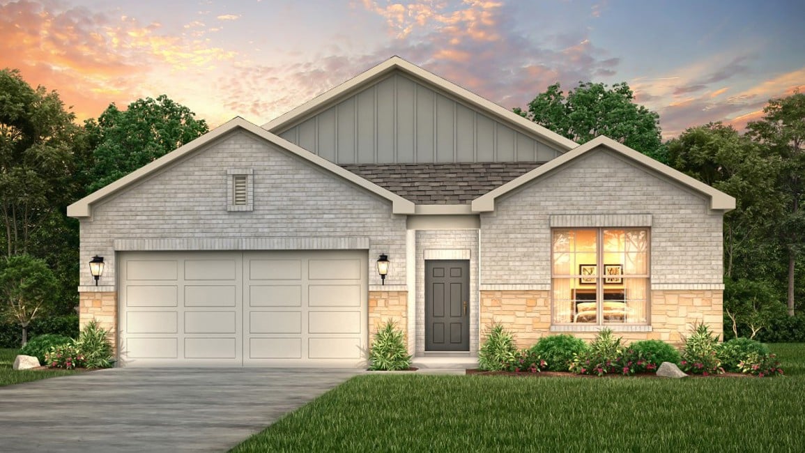 A house with a garage.