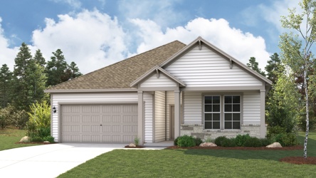 A house with a garage.