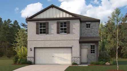 A house with a garage.