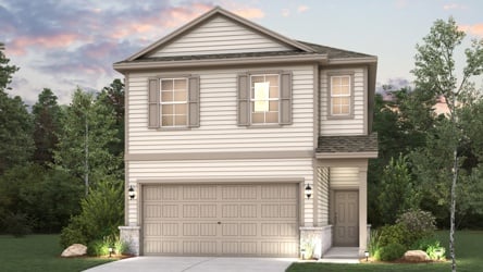 A house with a garage.