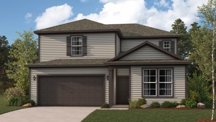 A house with a garage.