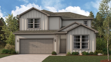 A house with a garage.