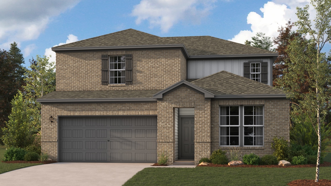 A house with a garage.